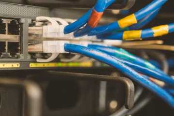 ethernet cable connected to system